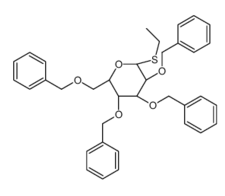 108739-67-9,  Ethyl 2,3,4,6-tetra-O-benzyl-b-D-thioglucopyranoside, CAS:108739-67-9