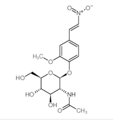 70622-74-1, 2-Methoxy-4-(2'-nitrovinyl)phenyl-2-acetamido-2-deoxy-beta-glucopyranoside, CAS: 70622-74-1