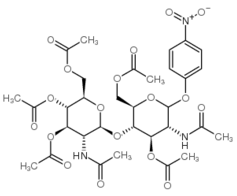 7284-19-7  , 4-Nitrophenyl-2-acetamido-4-O-(2-acetamido-3,4,6-tri-O-acetyl-2-deoxy-b-D-glucopyranosyl)-3,6-di-O-acetyl-2-deoxy-b-D-glucopyranoside, CAS:7284-19-7