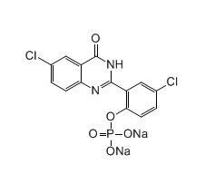 146508-65-8,  6-Chloro-2-[5-chloro-2-(phosphonooxy)phenyl]-4(1H)-quinazolinone disodium salt