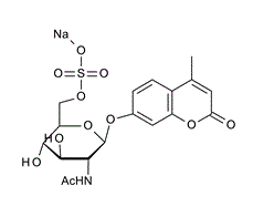 142439-99-4,  4-Methylumbelliferyl 2-acetamido-2-deoxy-6-sulphate-b-D-glucopyranoside; 4MU-b-D-galactoside-6-sulphate; 4-Methylumbelliferyl-b-D-galactoside-6-sulphate.Na