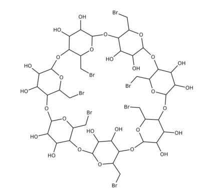 53784-83-1 , Heptakis-(6-bromo-6-deoxy)-b-cyclodextrin ; 6-Bromo-6-deoxy-b-cyclodextrin