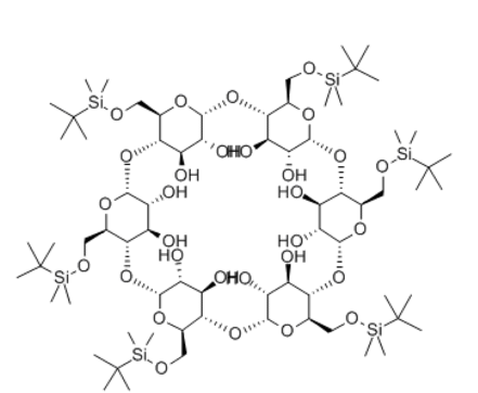 118646-79-0 , Hexakis-(6-O-tert-butyldimethylsilyl)-a-cyclodextrin; 6-O-TBDMS-a-cyclodextrin ; 6-tert-Butyldimethylsilyl-a-cyclodextrin