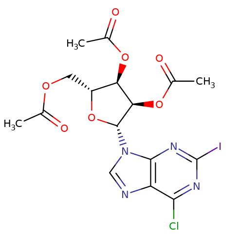 5987-76-8, 2',3',5'-三-O-乙酰基-6-氯-2-碘嘌呤核苷,  6-Chloro-2-iodo-9-(2',3',5'-tri-O-acetyl-b-D-ribofuranosyl)purine,  CAS:5987-76-8