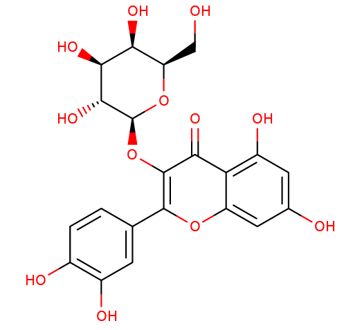 482-36-0 , Hyperin, 金丝桃苷, Quercetin 3-D-galactoside, CAS:482-36-0