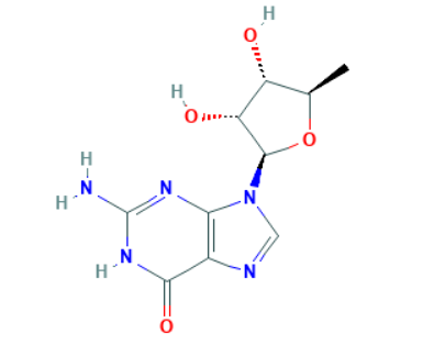 5151-99-5 , 5-Deoxyguanosine, 5-脱氧鸟苷, CAS:5151-99-5