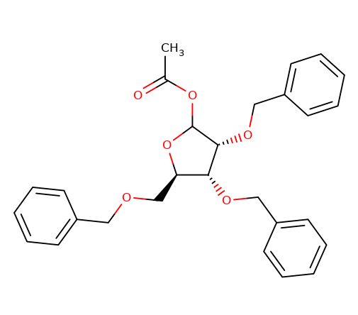 58381-23-0 , 1-乙酰基-2,3,5-三苄氧基-D-呋喃核糖, CAS:58381-23-0