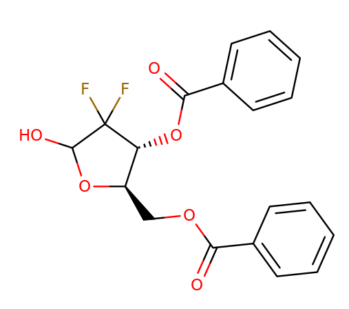 143157-22-6 , 2-deoxy-2,2-difluoro-d-ribose-3,5-dibenzoate, CAS:143157-22-6